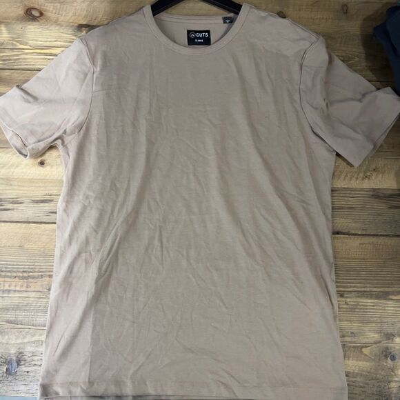 CUTS Men's Tan T-Shirt - Picture 1 of 3